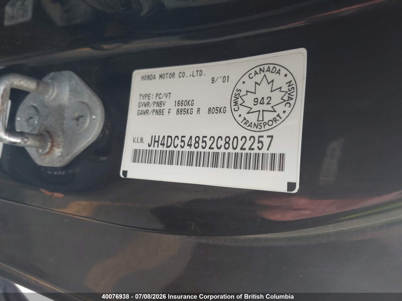 2002 ACURA RSX thumbnail 10