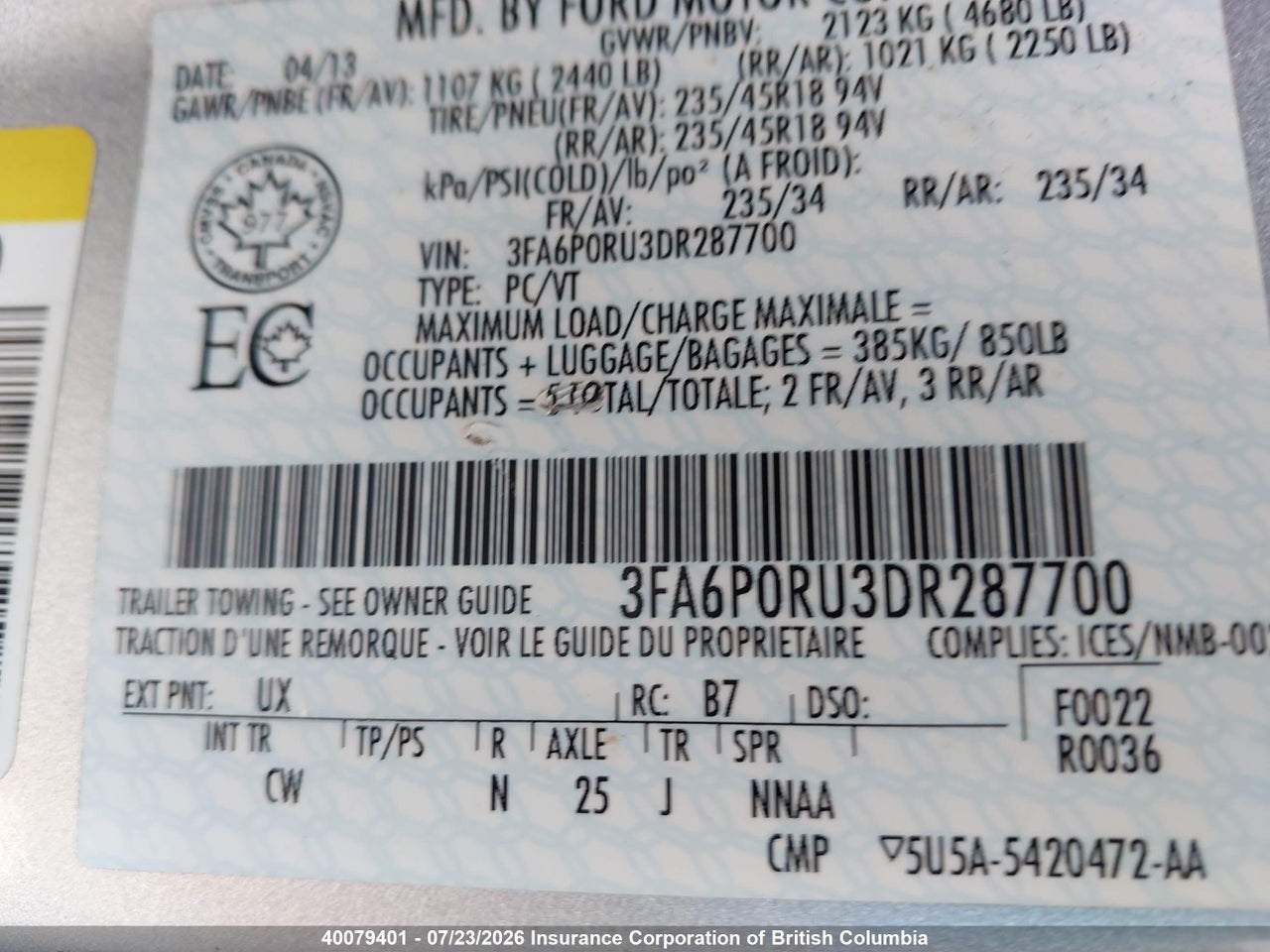 2013 FORD FUSION HYBRID TITANIUM thumbnail 10
