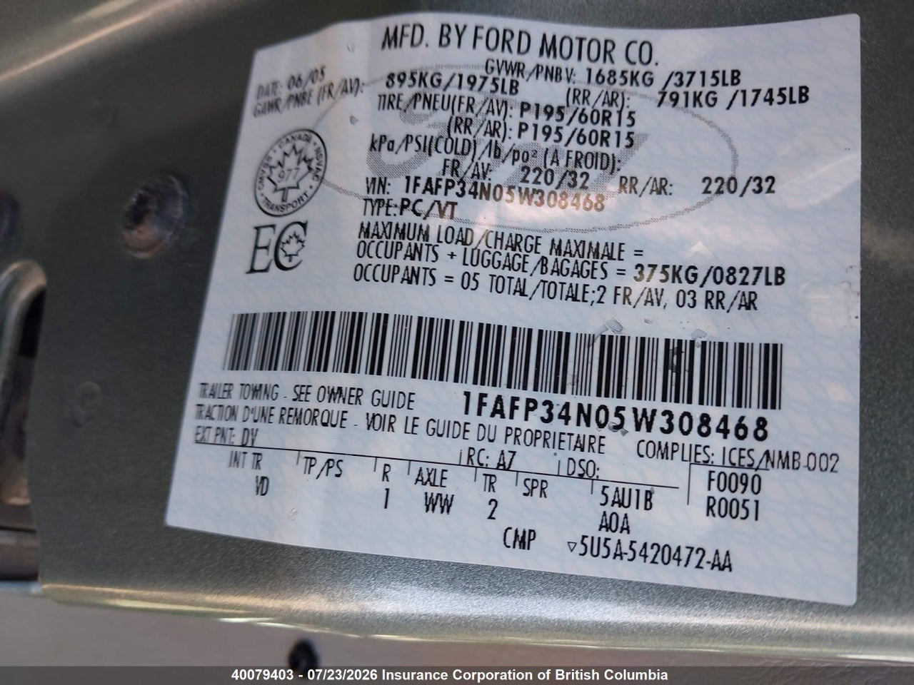 2005 FORD FOCUS thumbnail 10