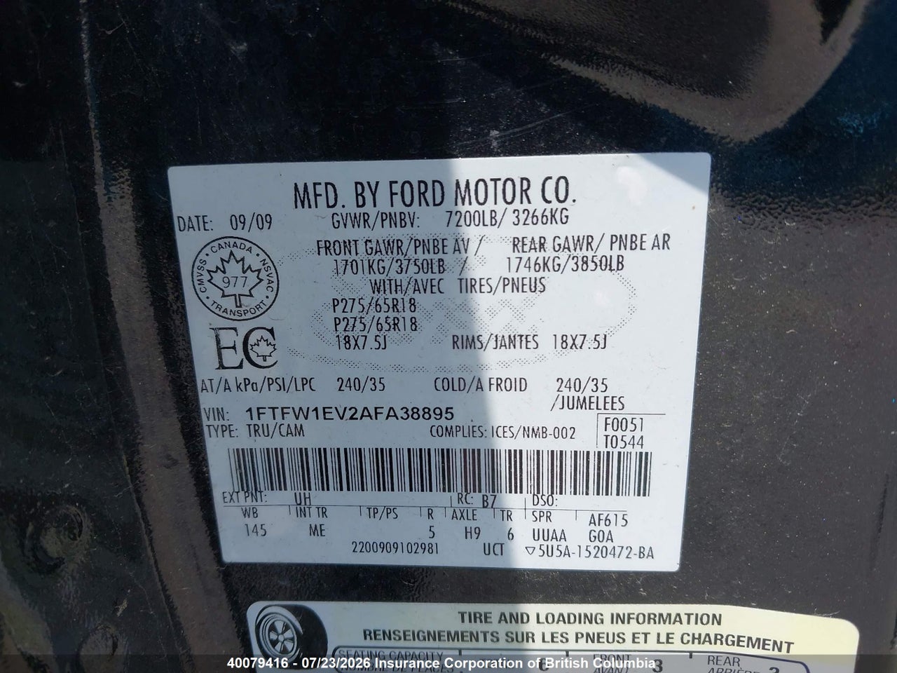 2010 FORD F150 thumbnail 10