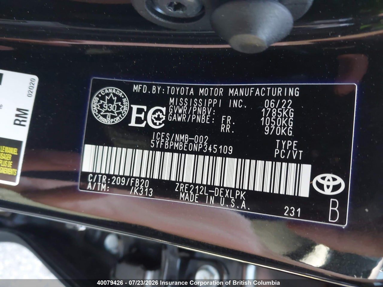 2022 TOYOTA COROLLA LE/XLE thumbnail 10