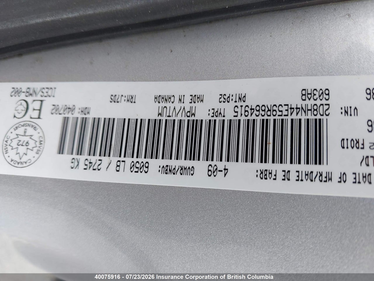 2009 DODGE GRAND CARAVAN SE thumbnail 10