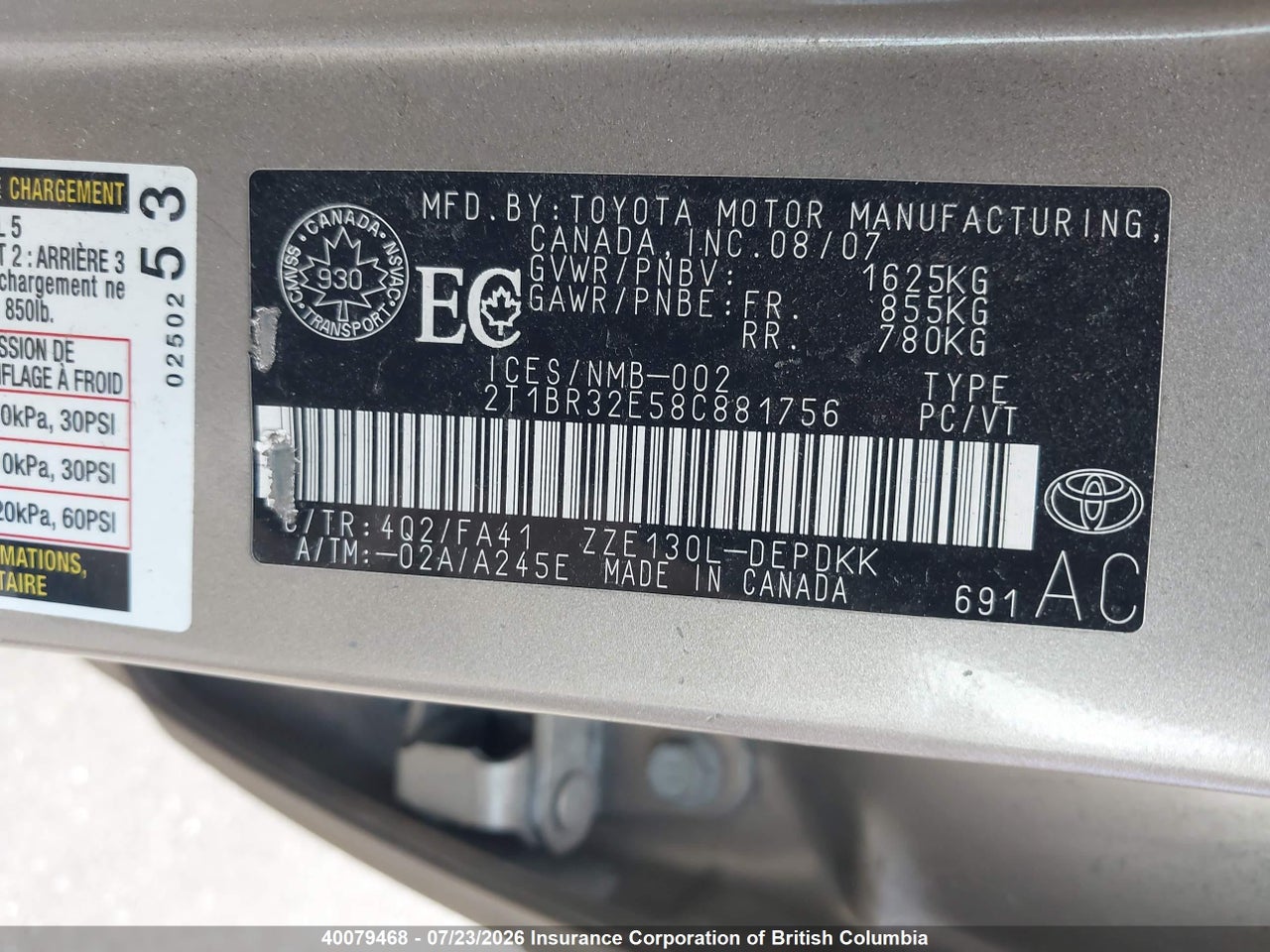 2008 TOYOTA COROLLA CE/LE/S thumbnail 10