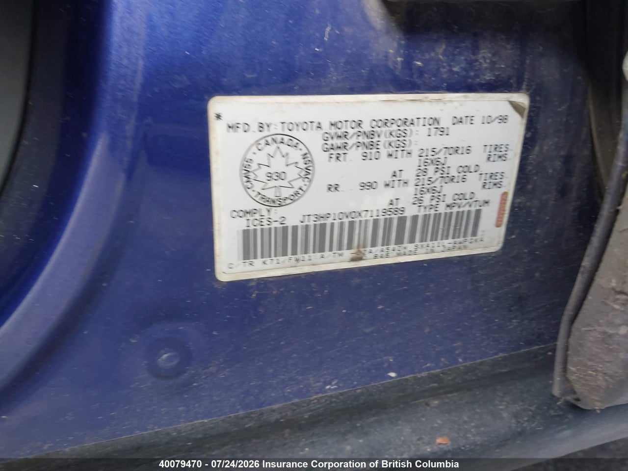1999 TOYOTA RAV4 thumbnail 10