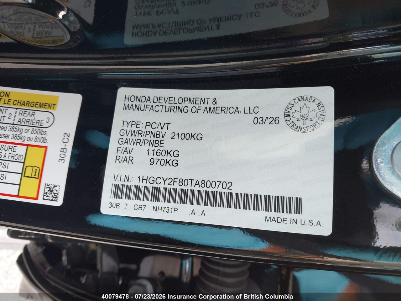 2026 HONDA ACCORD TOURING HYBRID thumbnail 10