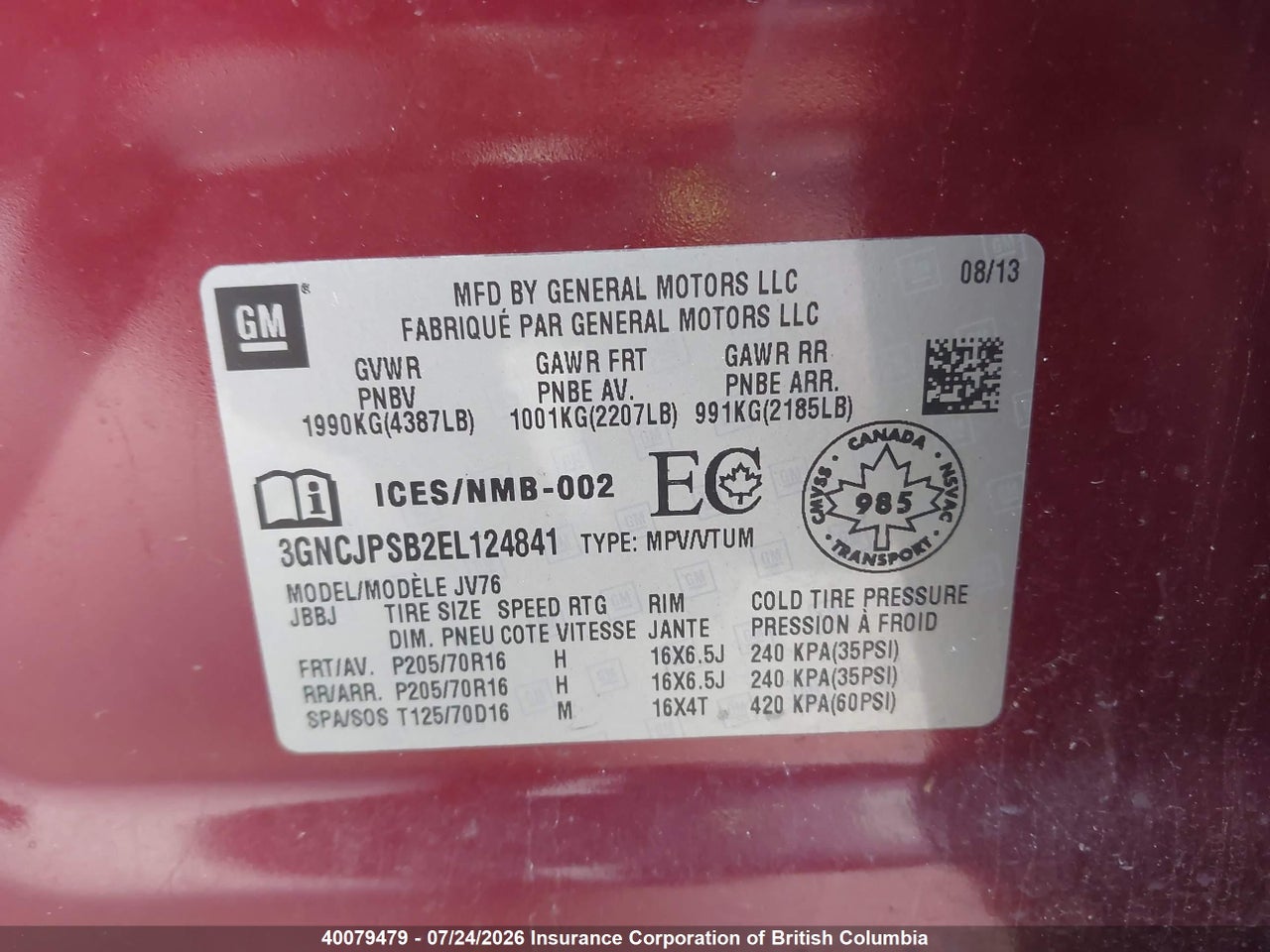 2014 CHEVROLET TRAX thumbnail 10