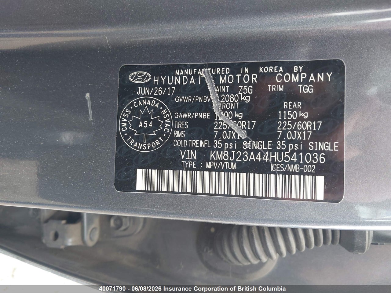 2017 HYUNDAI TUCSON SE thumbnail 10