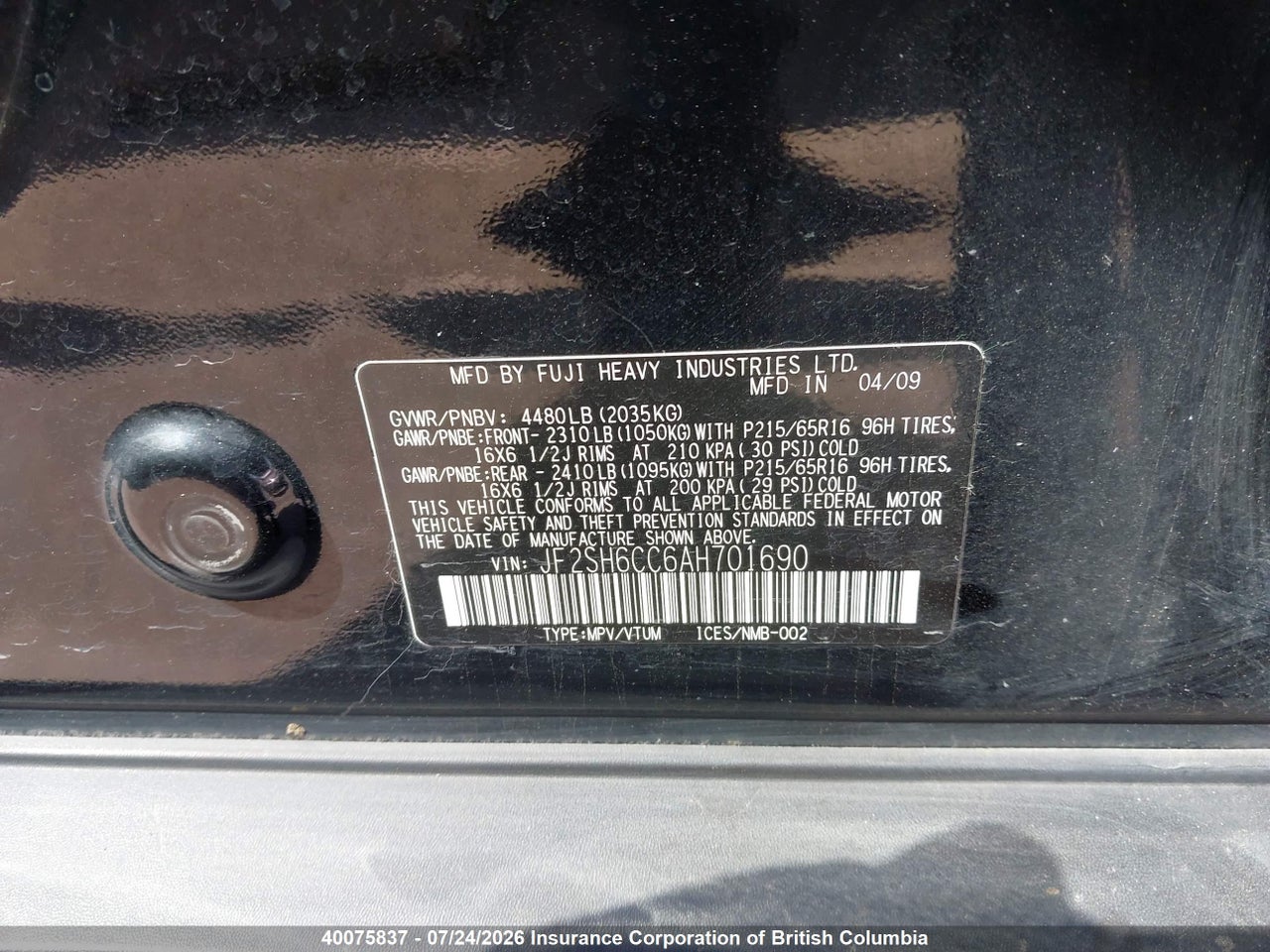 2010 SUBARU FORESTER 2.5X PREMIUM thumbnail 10
