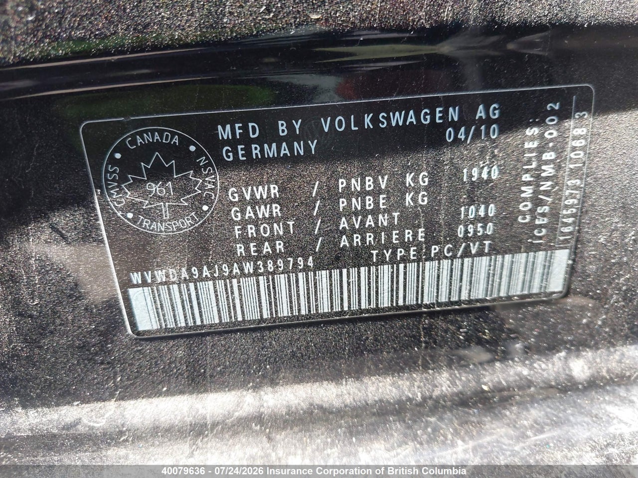 2010 VOLKSWAGEN GOLF thumbnail 10