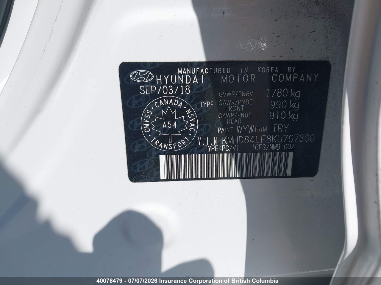 2019 HYUNDAI ELANTRA SEL/VALUE/LIMITED thumbnail 10
