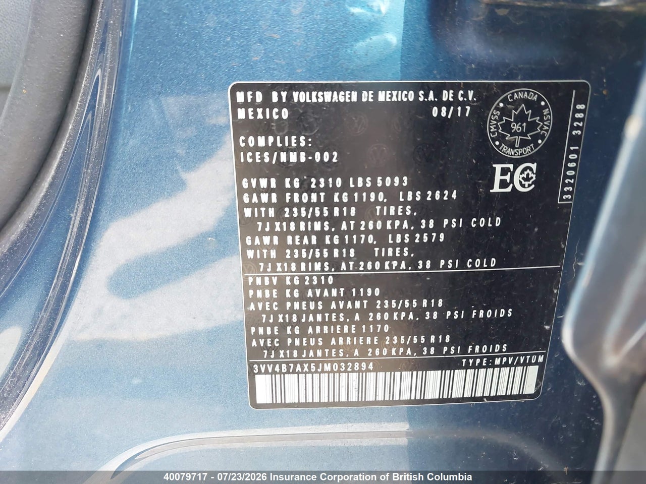 2018 VOLKSWAGEN TIGUAN SEL PREMIUM thumbnail 10