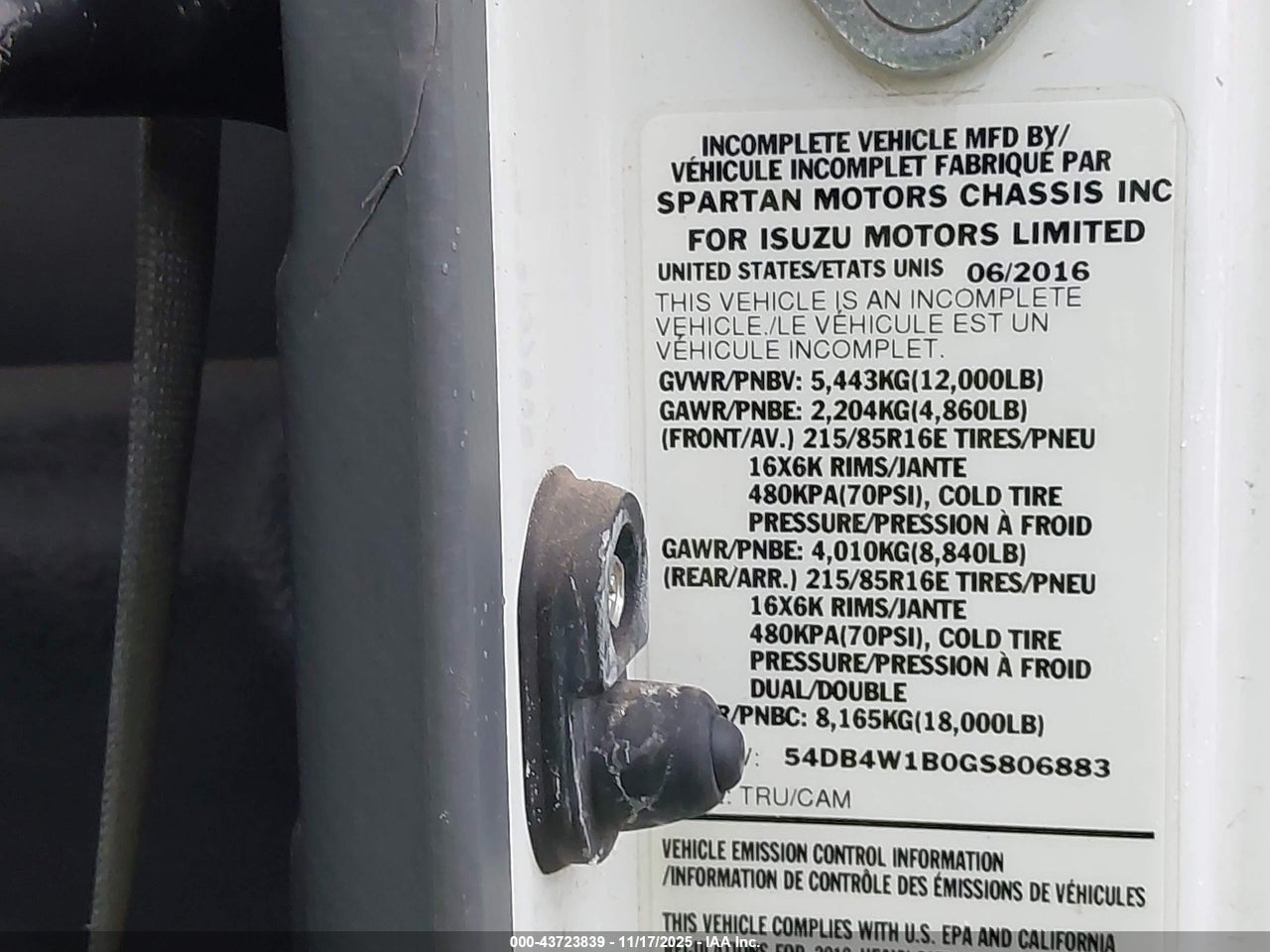 2016 ISUZU NPR GAS REG   thumbnail 10