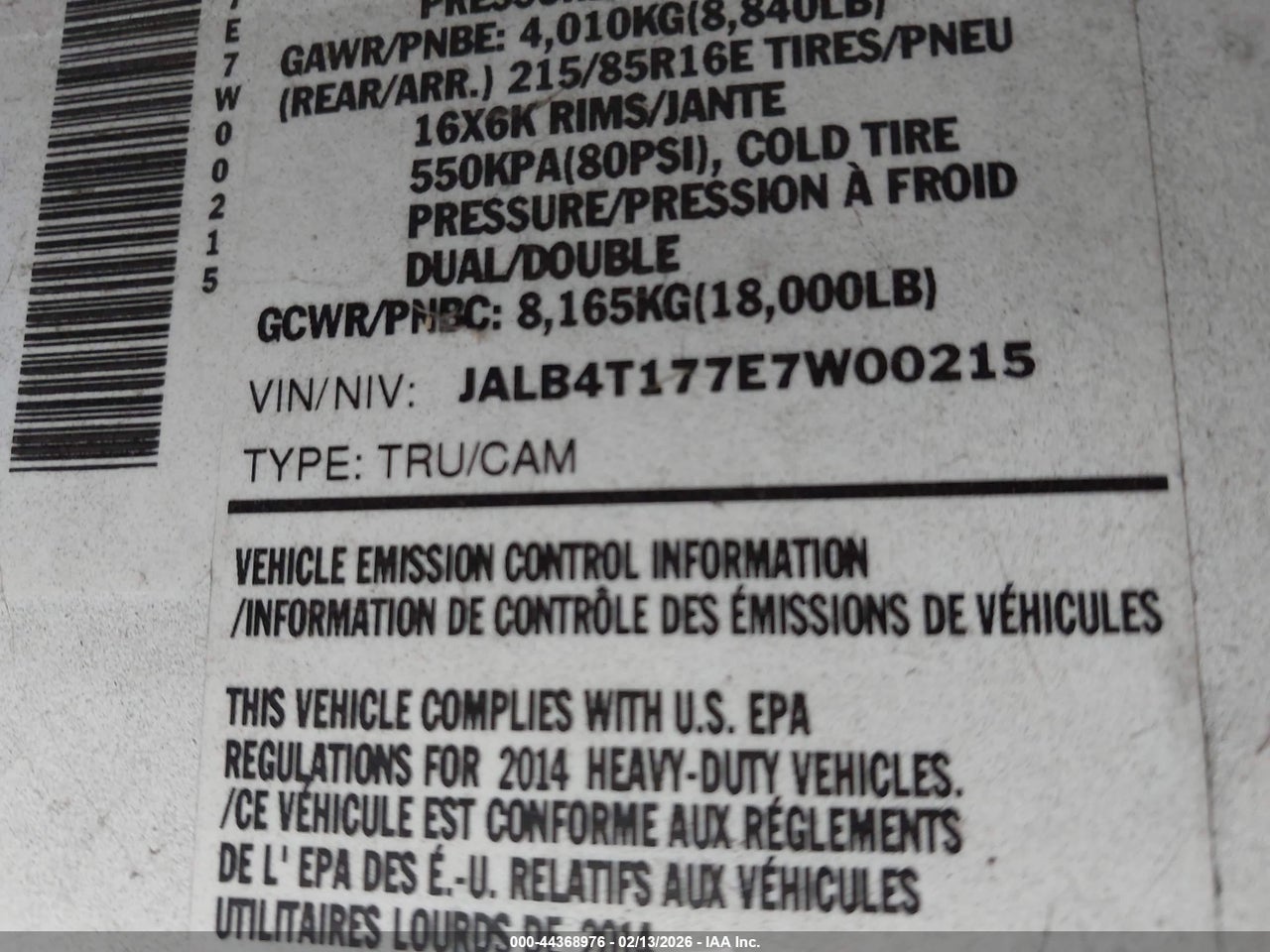 2014 ISUZU COMMERCIAL VAN   thumbnail 10