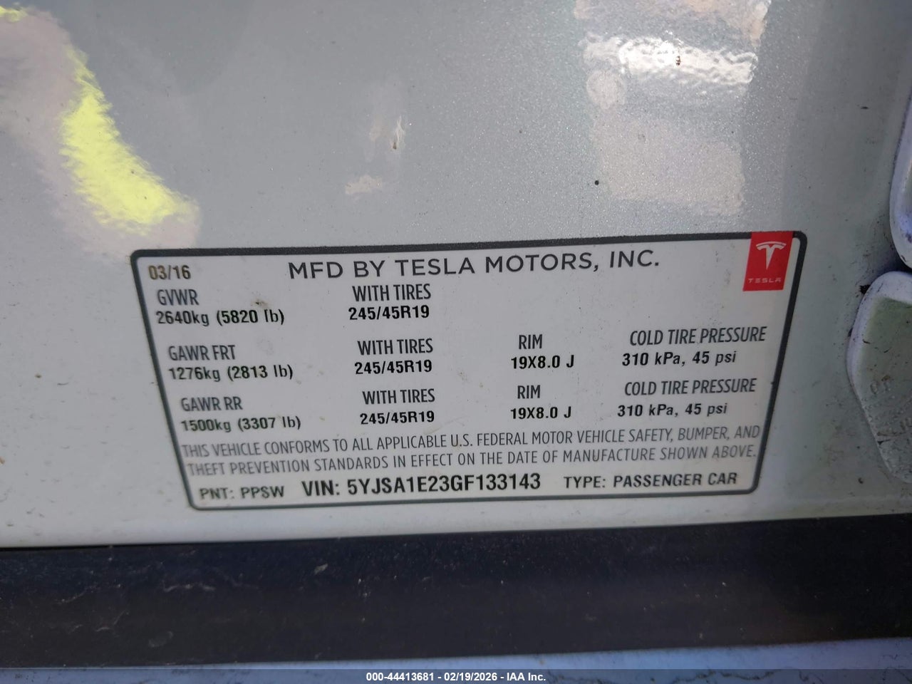 2016 TESLA MODEL S 60D/70D/75D/85D/90D thumbnail 10