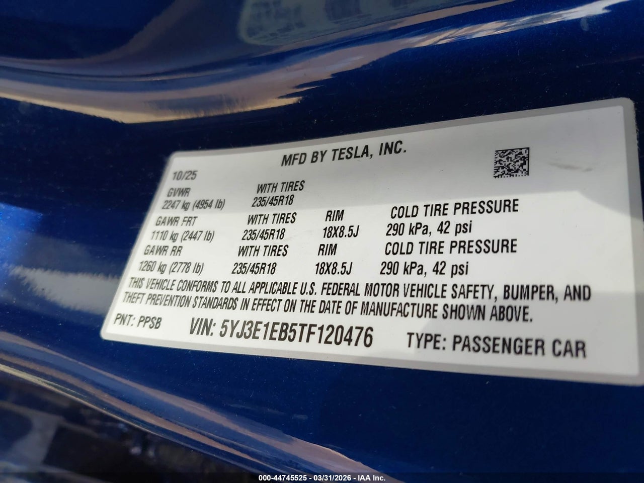 2026 TESLA MODEL 3 PREMIUM ALL-WHEEL DRIVE thumbnail 10