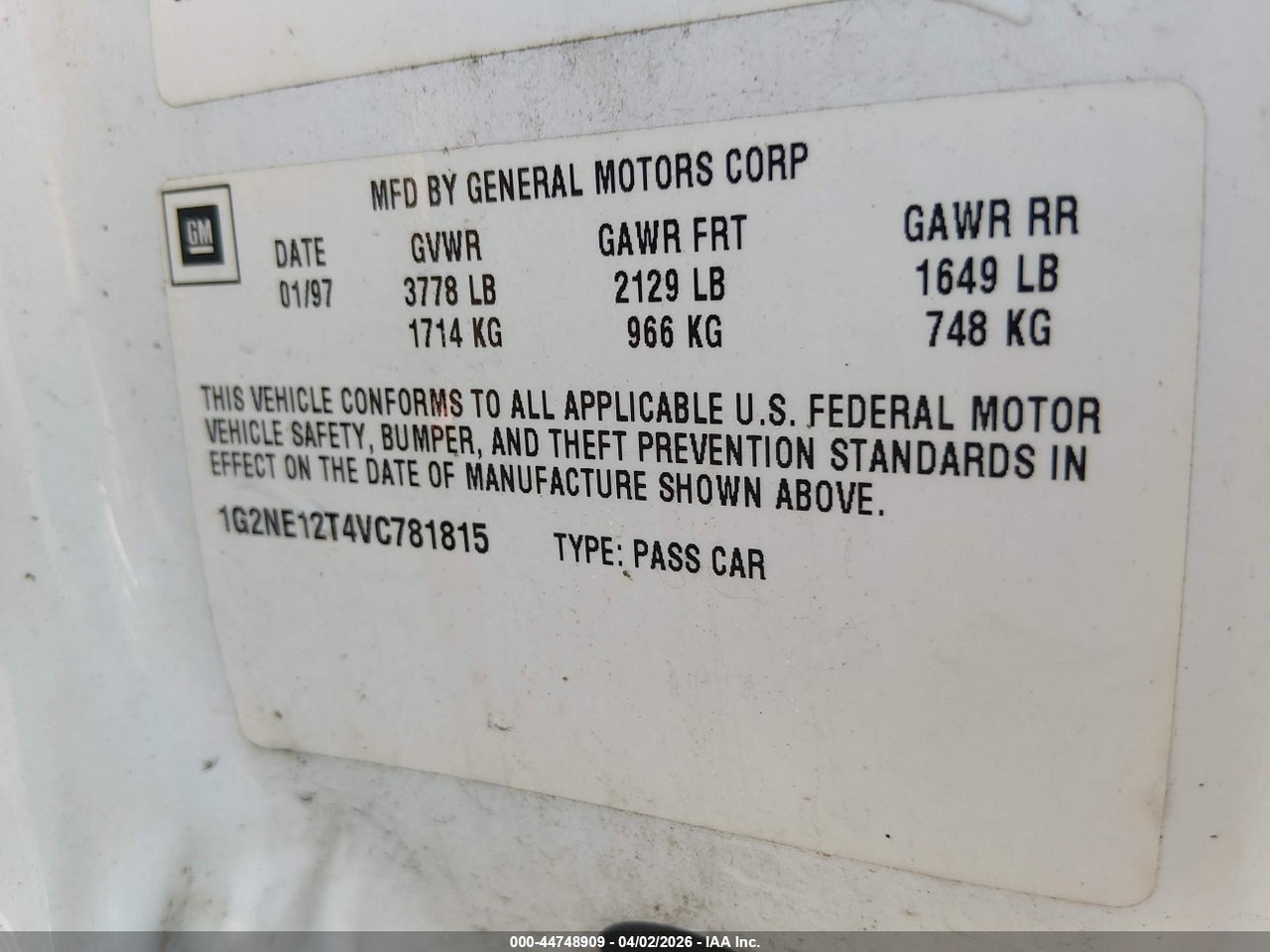 1997 PONTIAC GRAND AM SE thumbnail 10