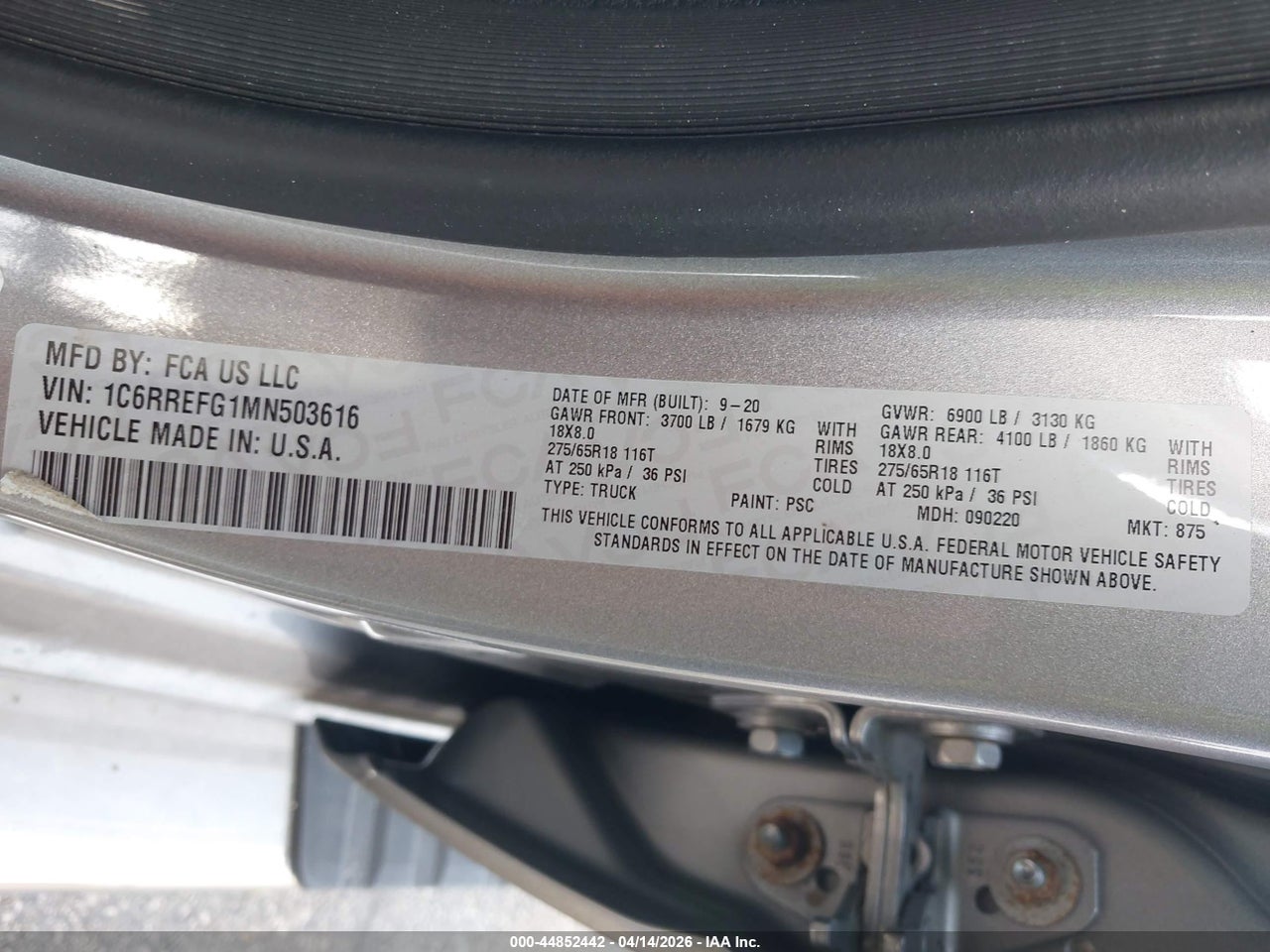 2021 RAM 1500 BIG HORN  4X2 5'7 BOX thumbnail 10