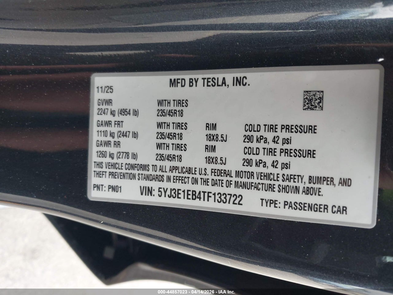2026 TESLA MODEL 3 PREMIUM ALL-WHEEL DRIVE thumbnail 10