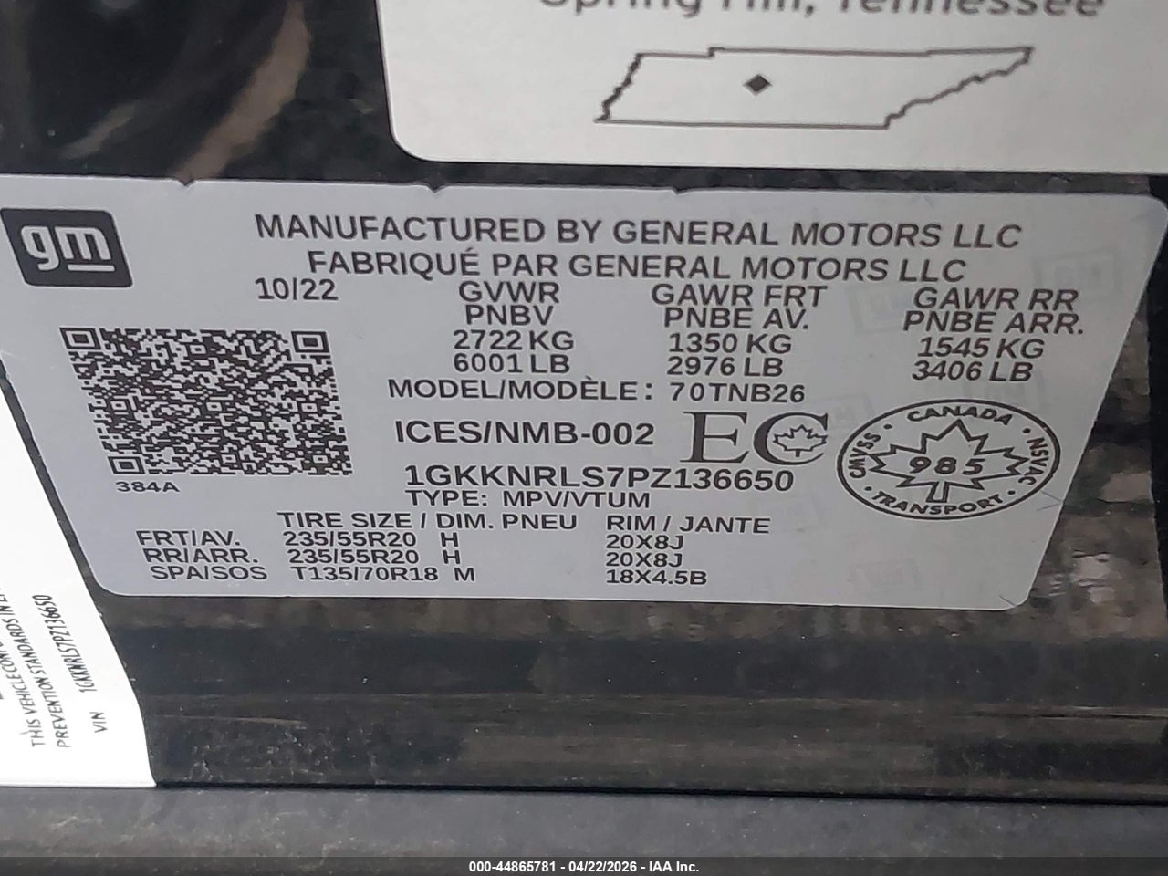 2023 GMC ACADIA SLE thumbnail 10