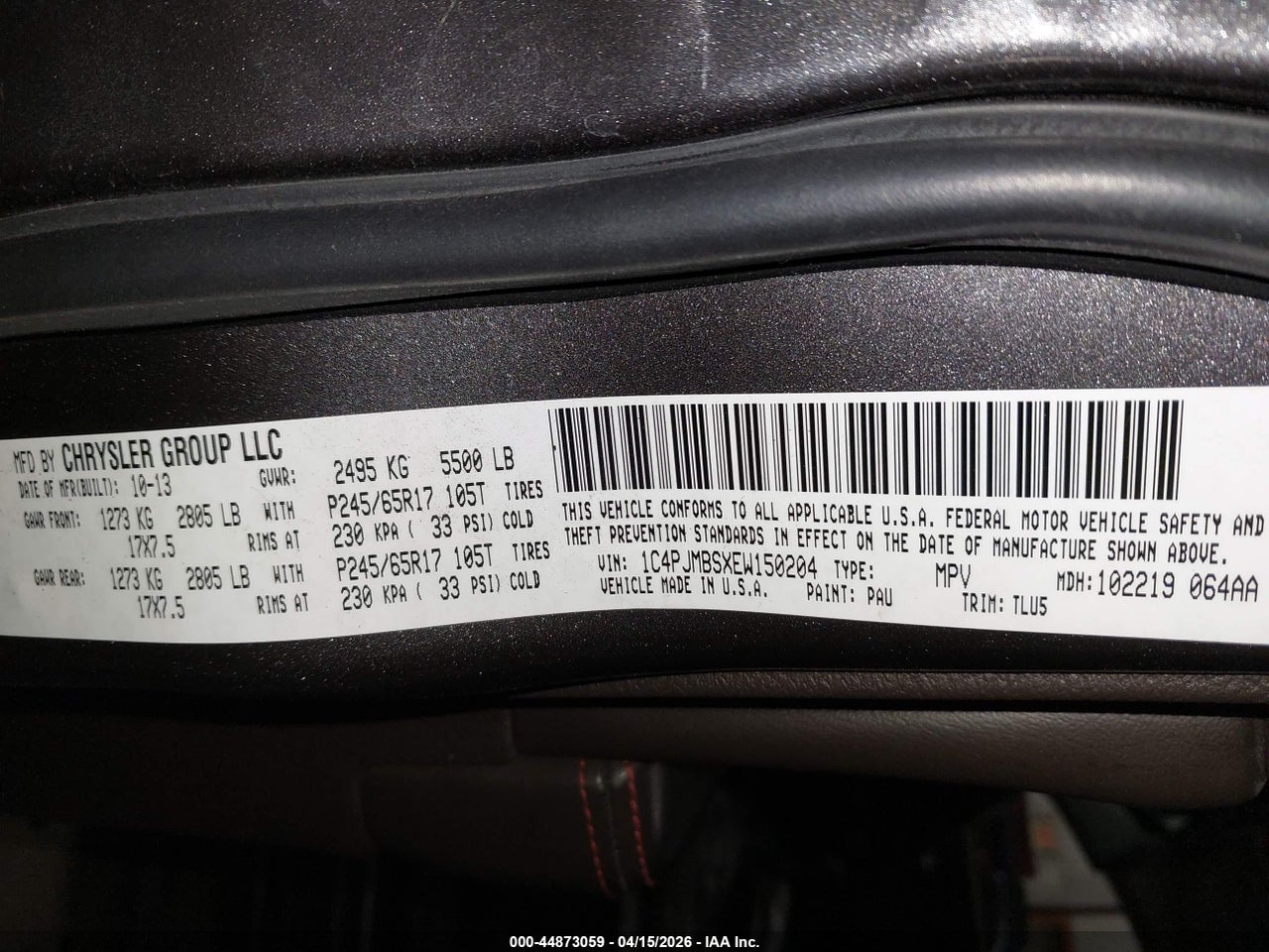 2014 JEEP CHEROKEE TRAILHAWK thumbnail 10