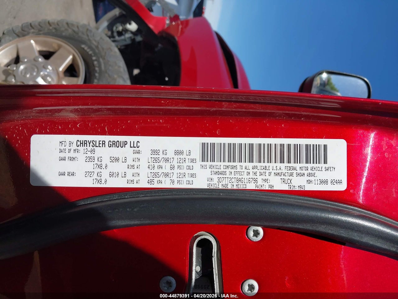 2010 DODGE RAM 2500 SLT thumbnail 10