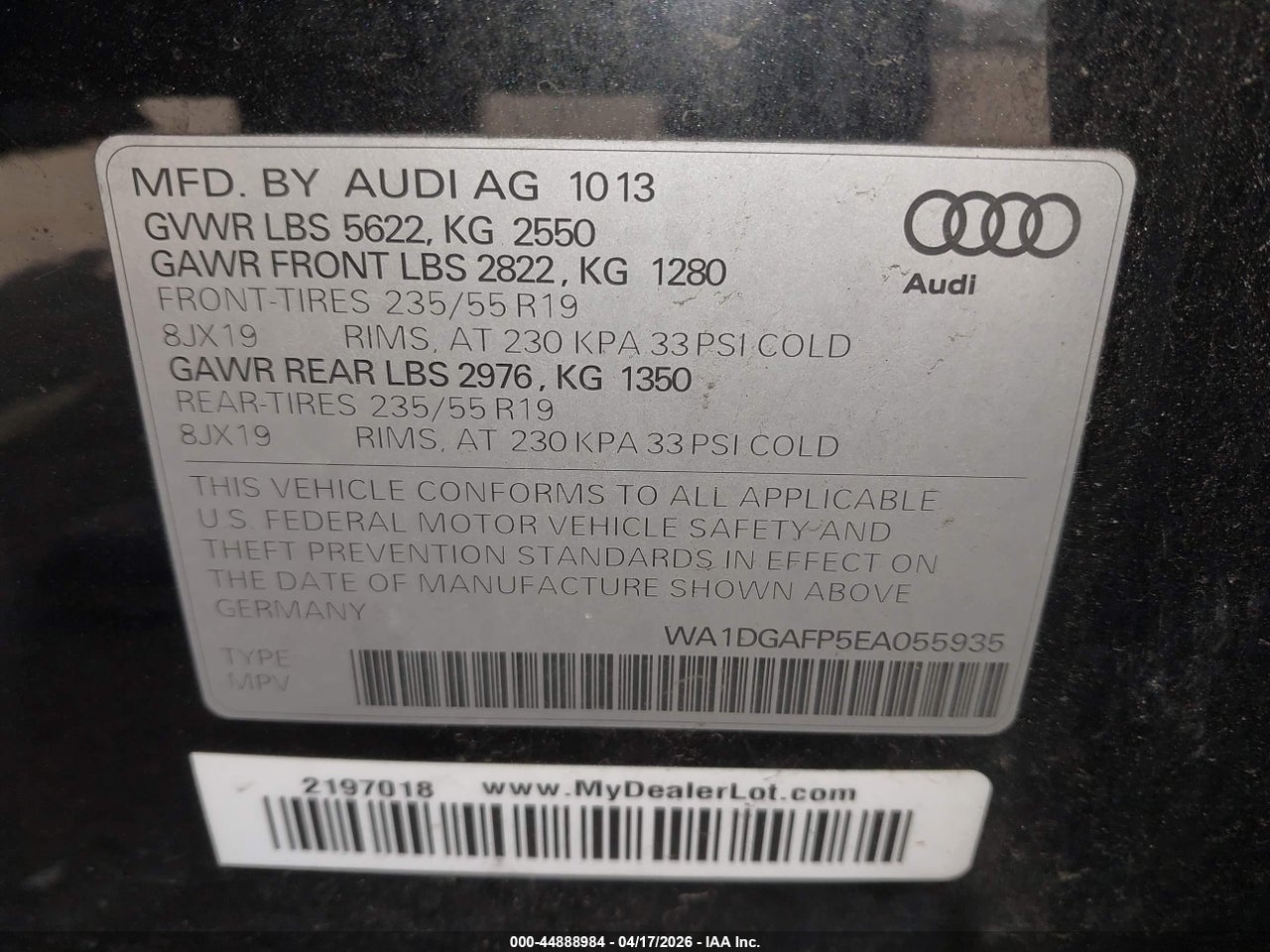 2014 AUDI Q5 PREMIUM PLUS thumbnail 10