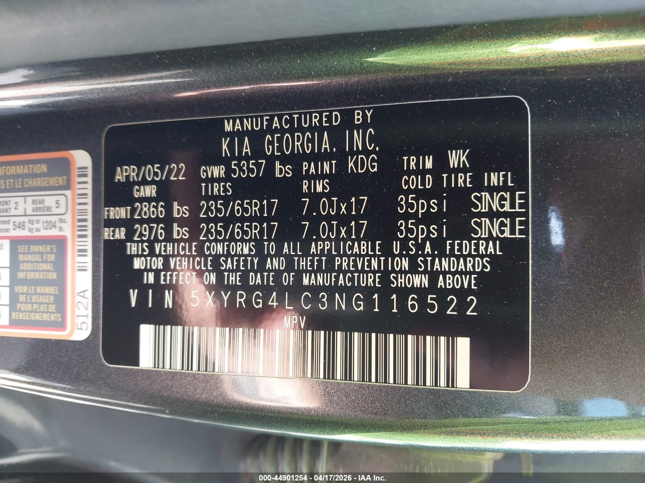 2022 KIA SORENTO LX thumbnail 10