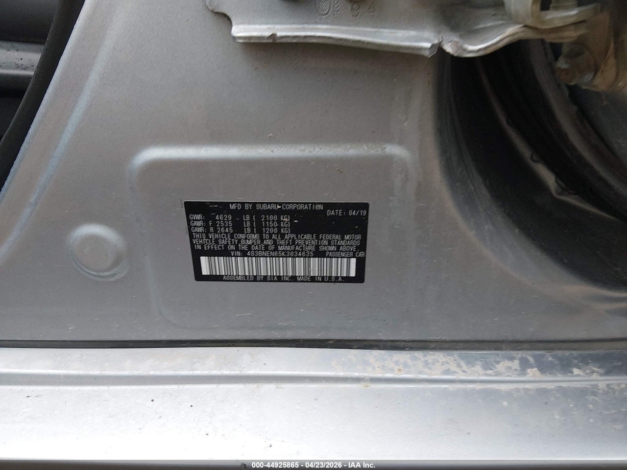 2019 SUBARU LEGACY 3.6R LIMITED thumbnail 10