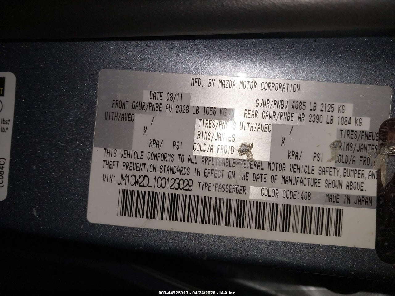 2012 MAZDA MAZDA5 GRAND TOURING thumbnail 10