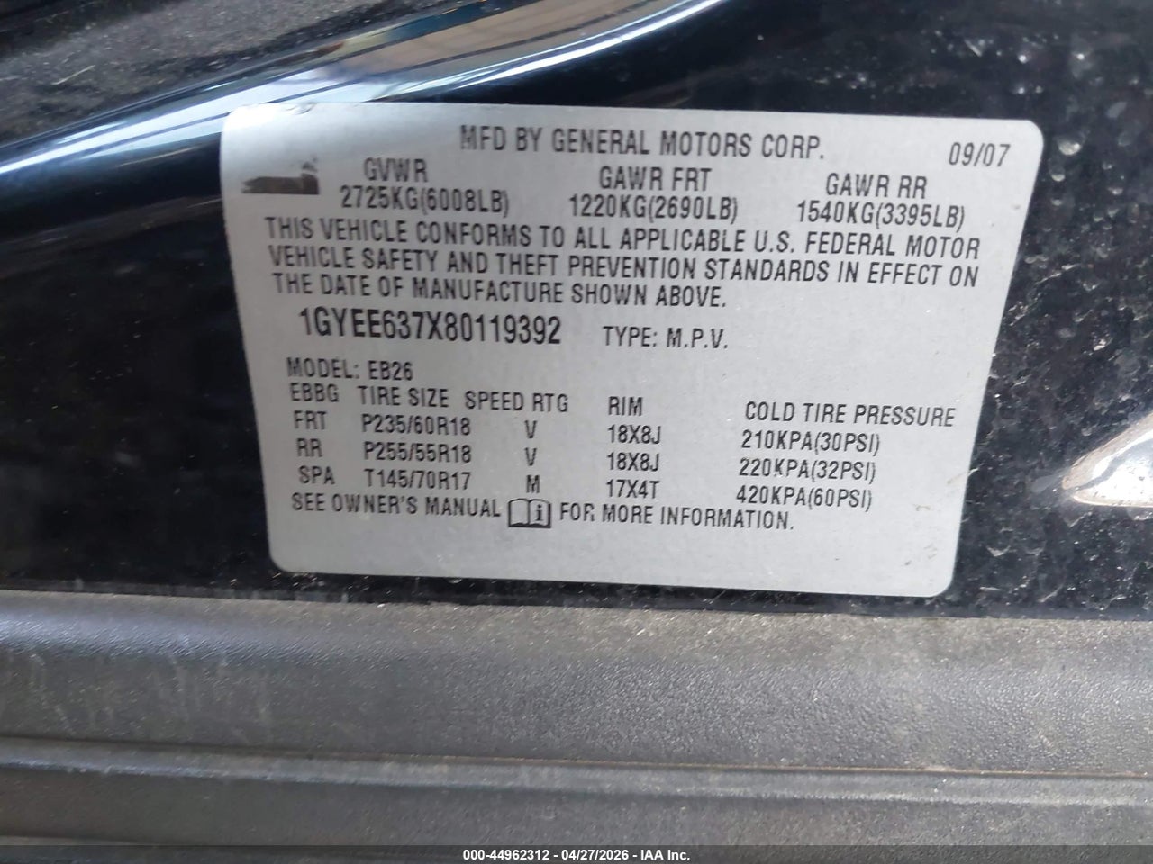 2008 CADILLAC SRX V6 thumbnail 10