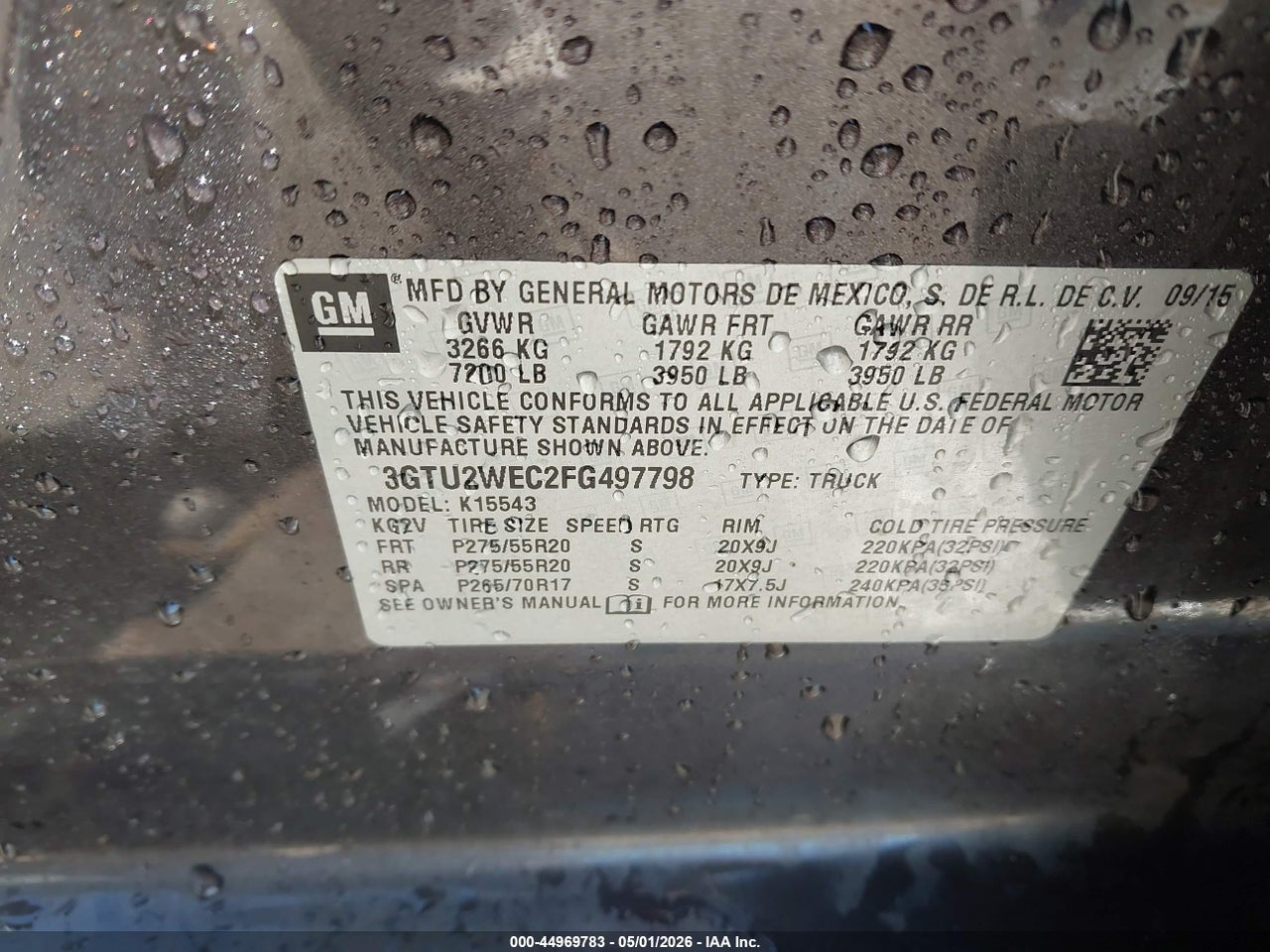 2015 GMC SIERRA 1500 DENALI thumbnail 10