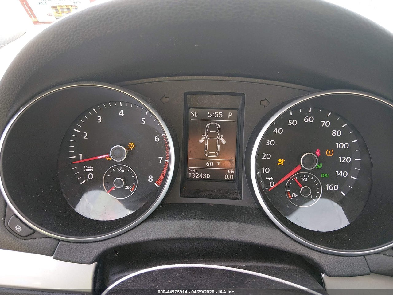 2012 VOLKSWAGEN GOLF 2.5L 4-DOOR thumbnail 8