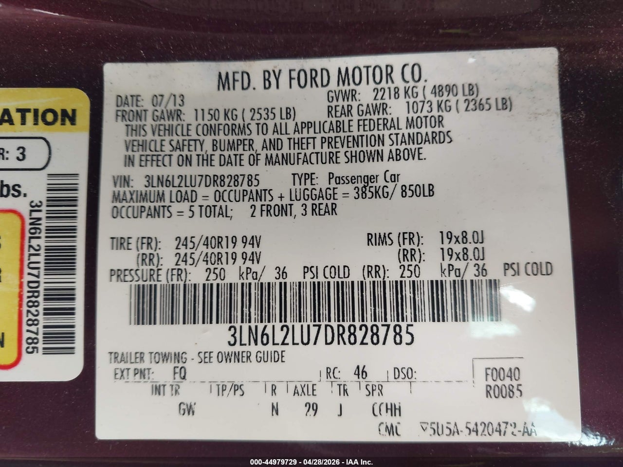 2013 LINCOLN MKZ HYBRID thumbnail 10