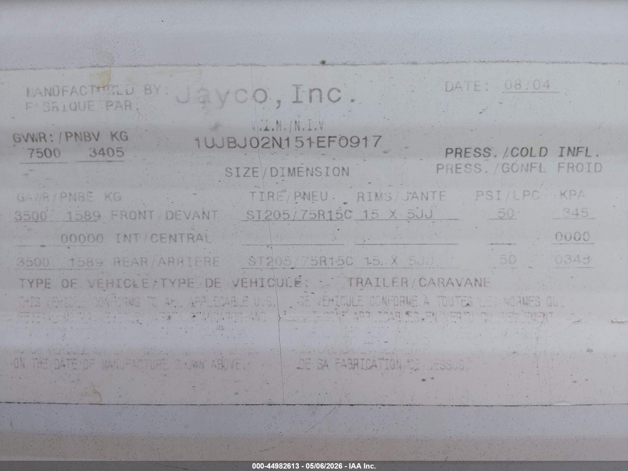 2005 JAYCO JAYFL184BH   thumbnail 10