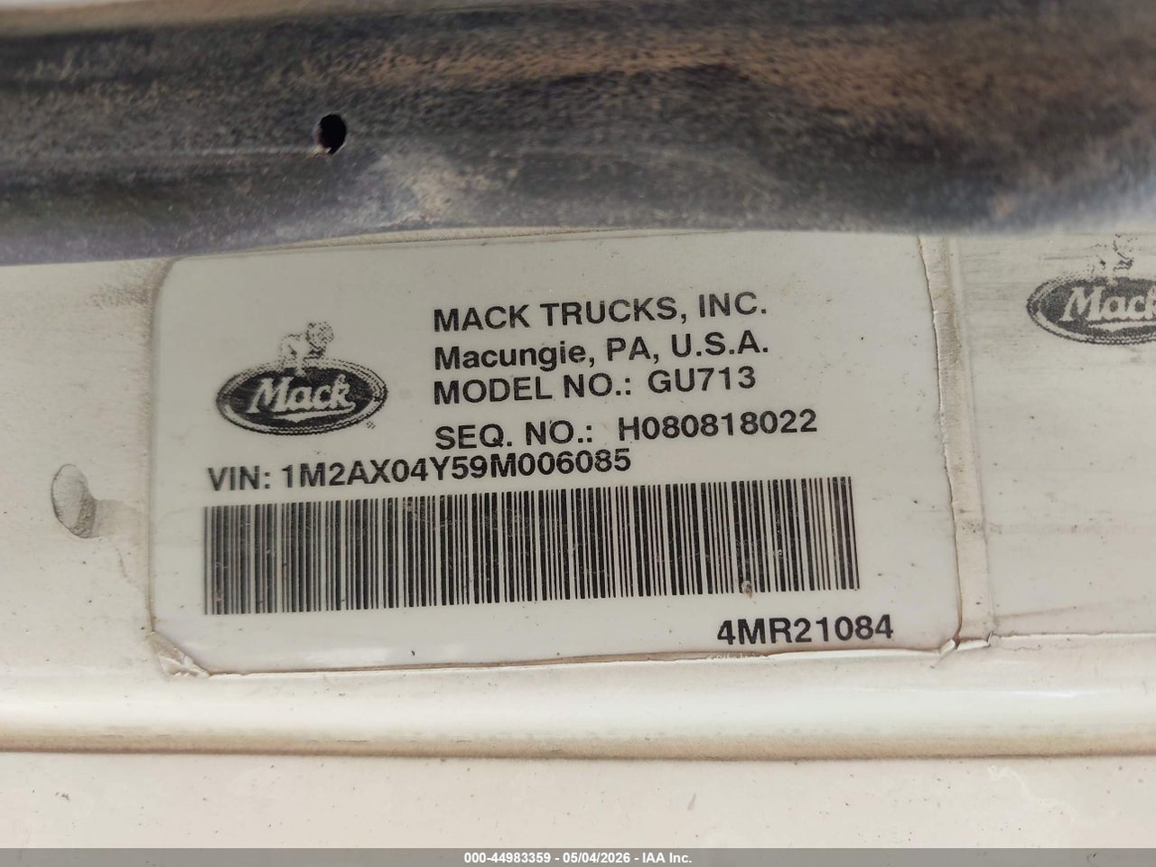 2009 MACK 700 GU700 thumbnail 10