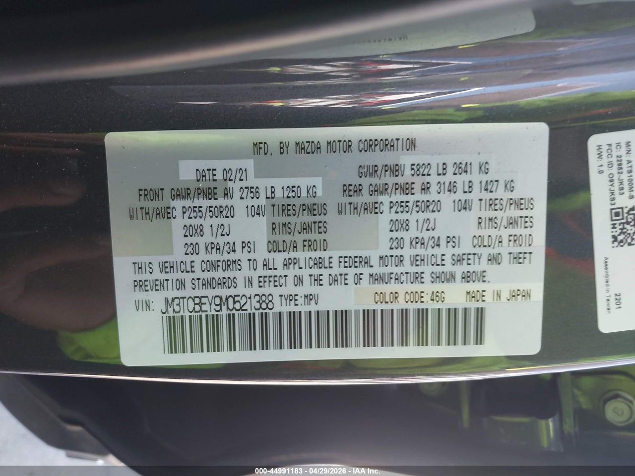2021 MAZDA CX-9 SIGNATURE thumbnail 10