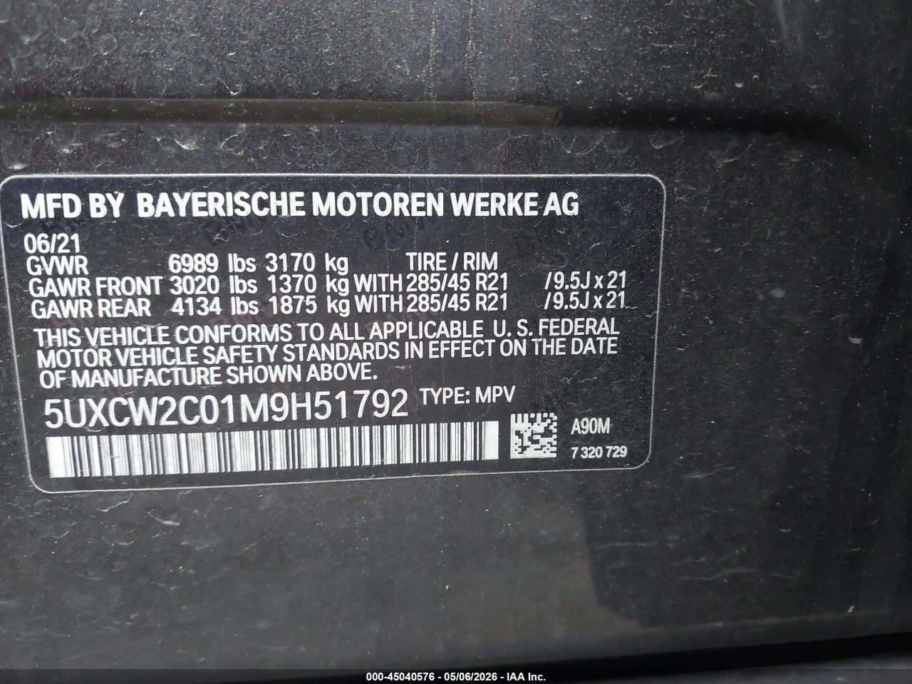 2021 BMW X7 XDRIVE40I thumbnail 10