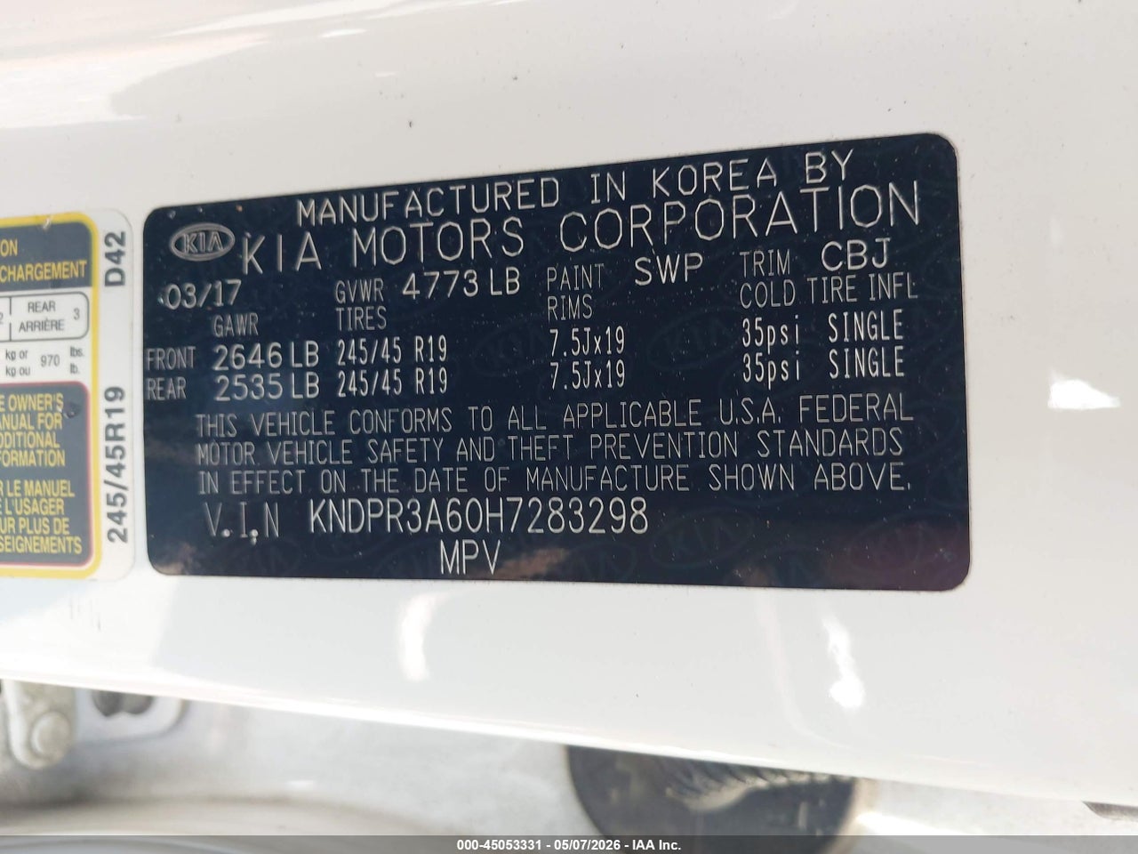 2017 KIA SPORTAGE SX TURBO thumbnail 10