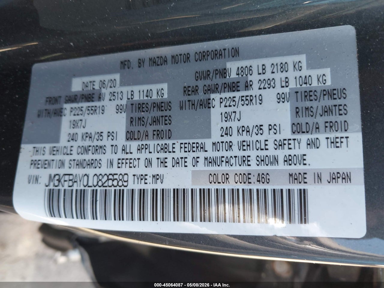 2020 MAZDA CX-5 GRAND TOURING RESERVE thumbnail 10