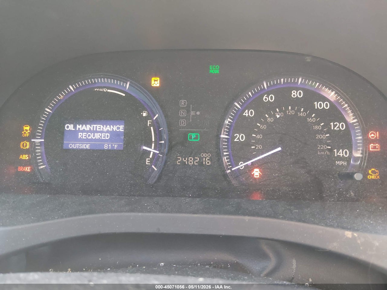 JTHBB1BAXB2****** · 2011 LEXUS HS 250H   · 7/12