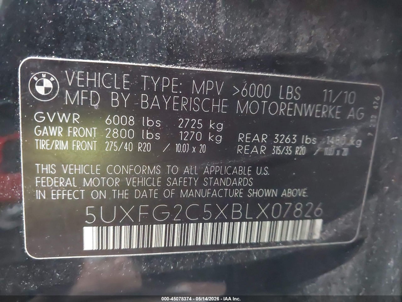 2011 BMW X6 XDRIVE35I thumbnail 10