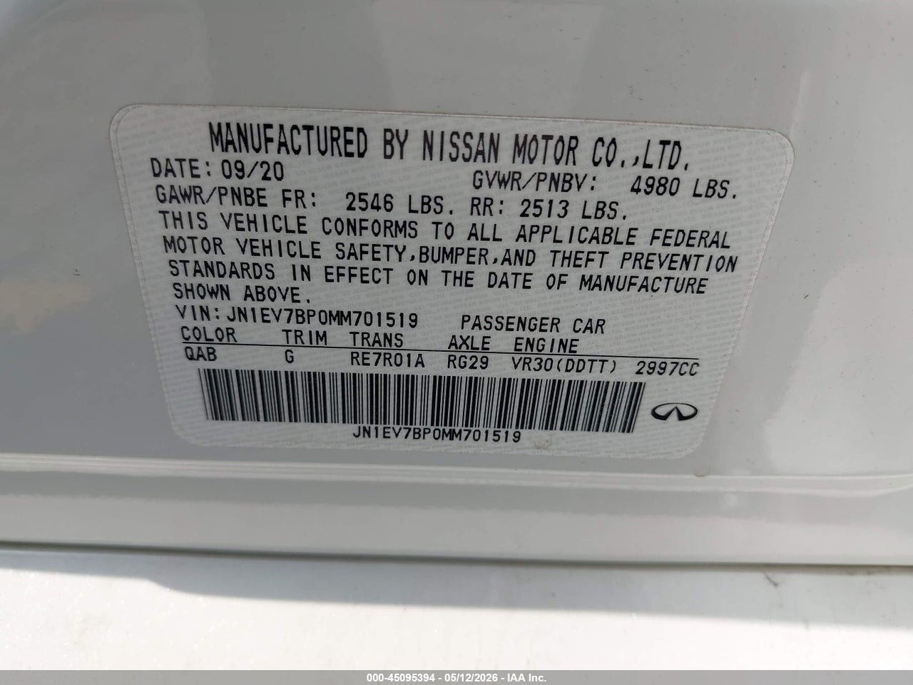2021 INFINITI Q50 LUXE thumbnail 10