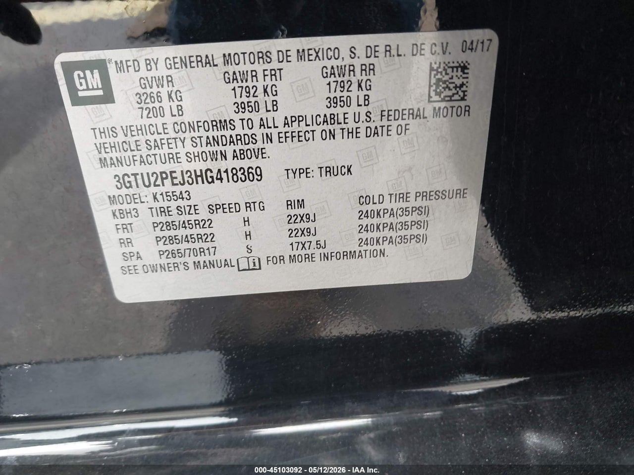 2017 GMC SIERRA 1500 DENALI thumbnail 10