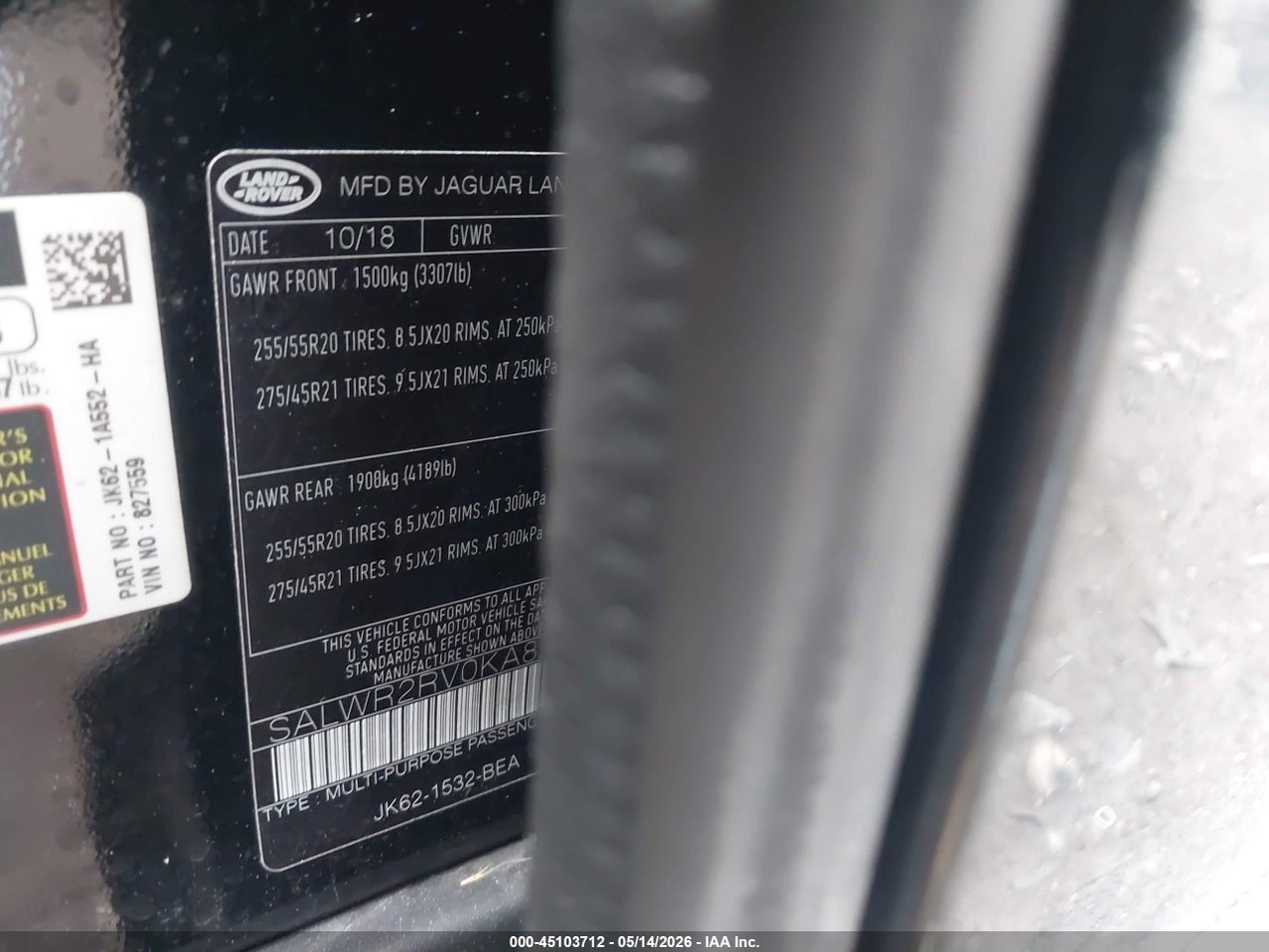 2019 LAND ROVER RANGE ROVER SPORT HSE thumbnail 10
