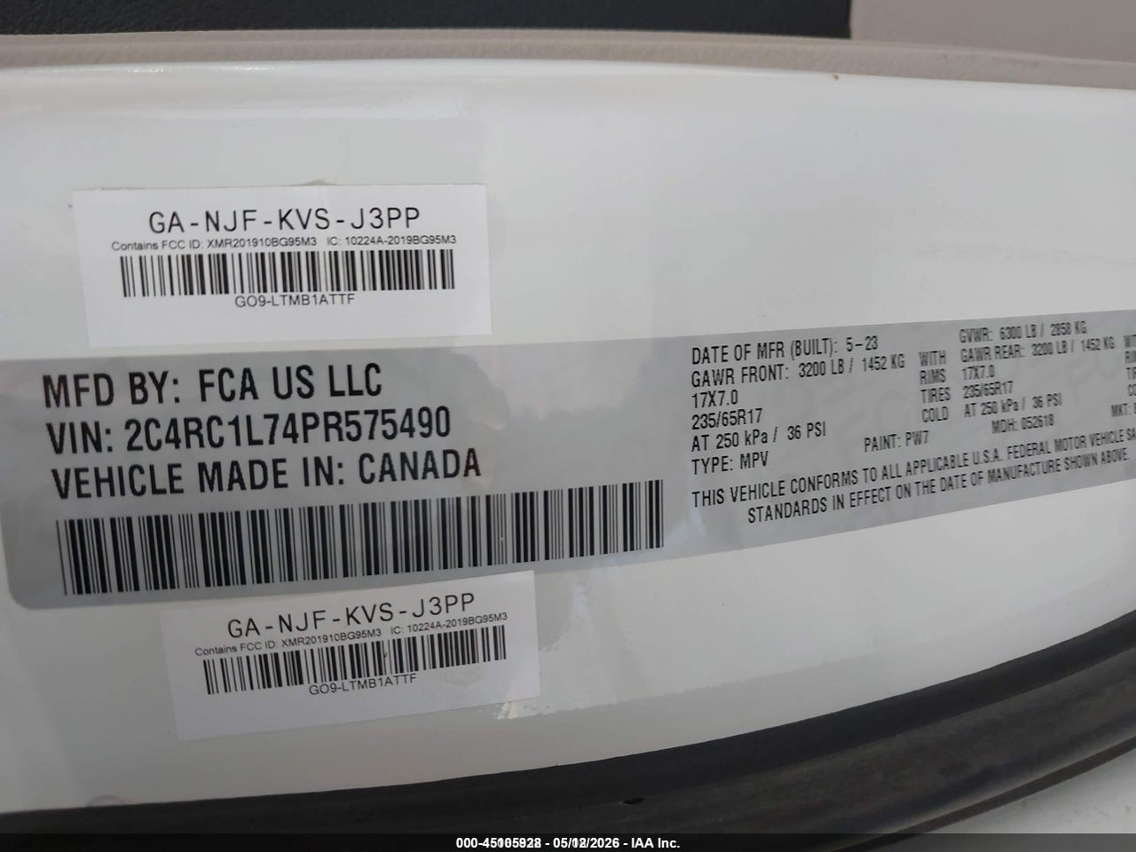 2023 CHRYSLER PACIFICA HYBRID TOURING L thumbnail 10