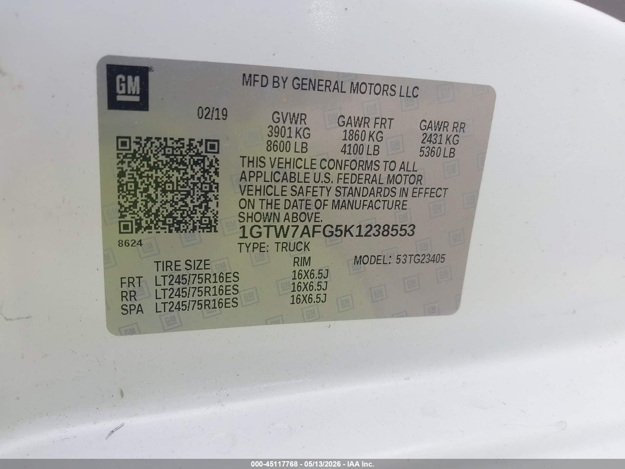 2019 GMC SAVANA 2500 WORK VAN thumbnail 10