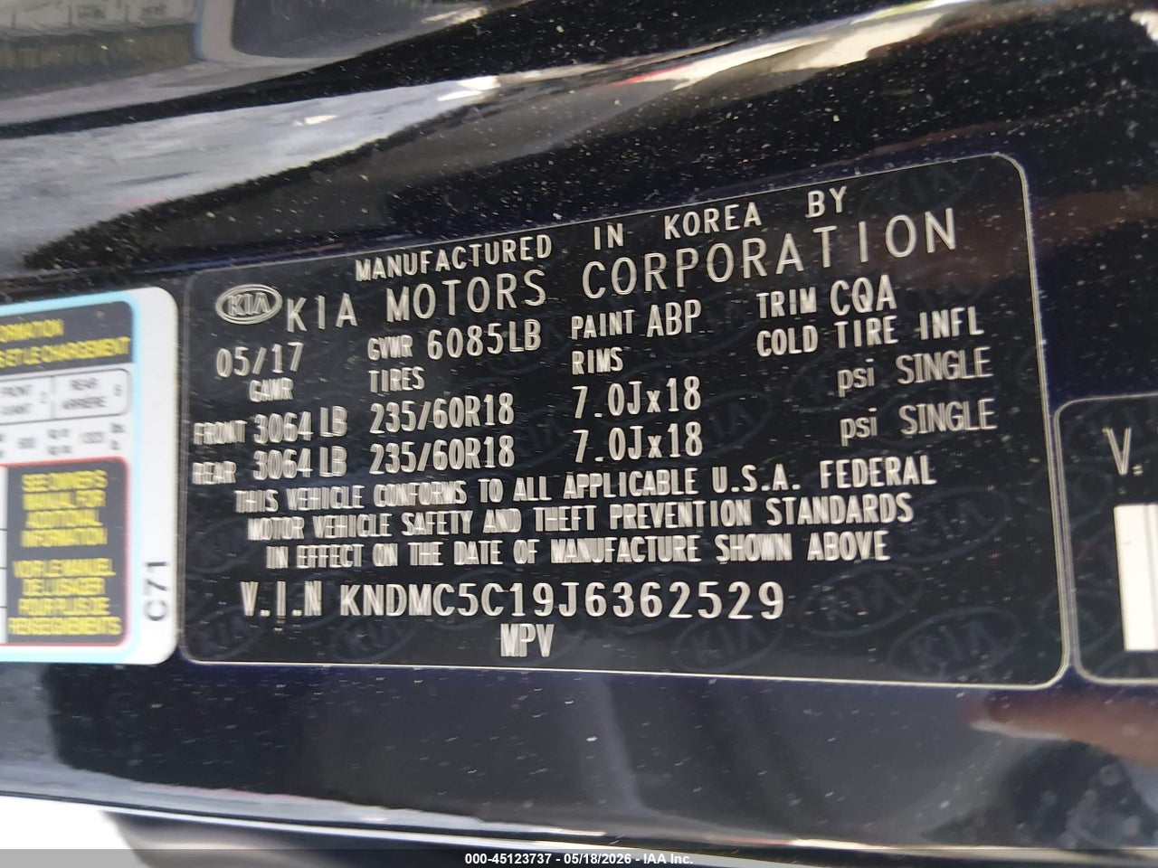 2018 KIA SEDONA EX thumbnail 10