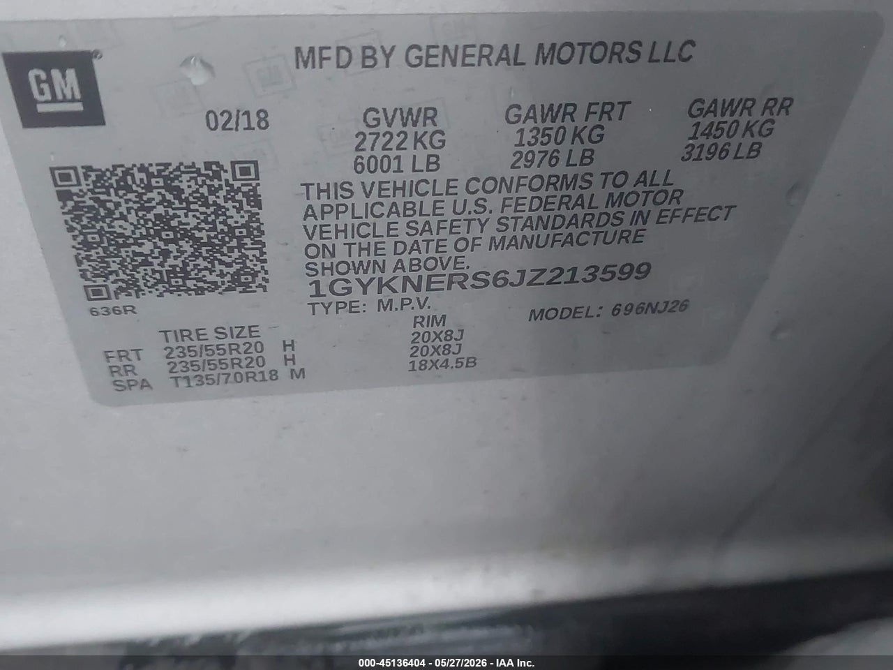 2018 CADILLAC XT5 PREMIUM LUXURY thumbnail 10