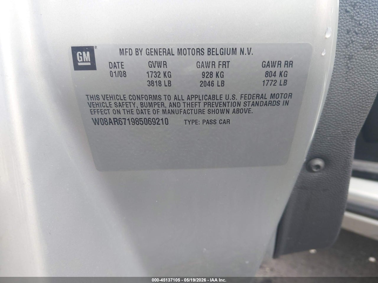 2008 SATURN ASTRA XE thumbnail 10