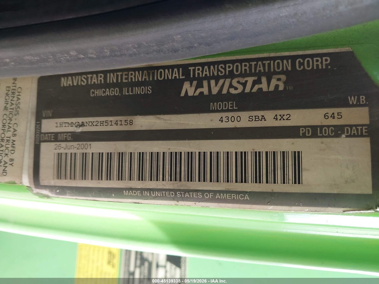 2002 INTERNATIONAL 4000 4300 thumbnail 10